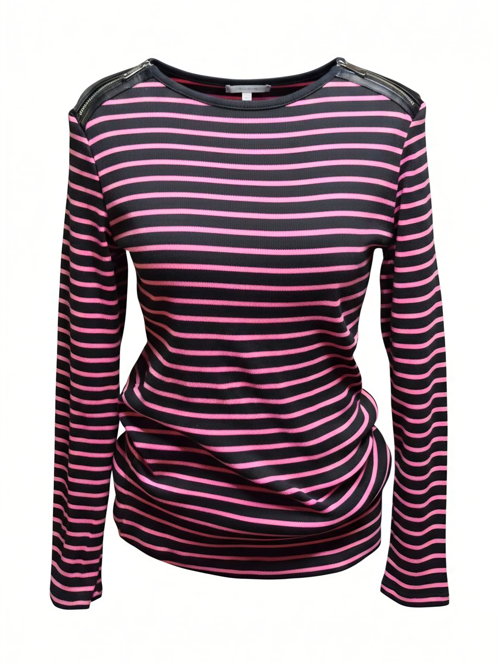 90'S Vintage Juniors Ralph Lauren Moto Striped Henley Long Sleeve